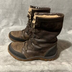 Patagonia Stubai Womens Waterproof Boots Velvet Brown Leather Fur Lined Size 7